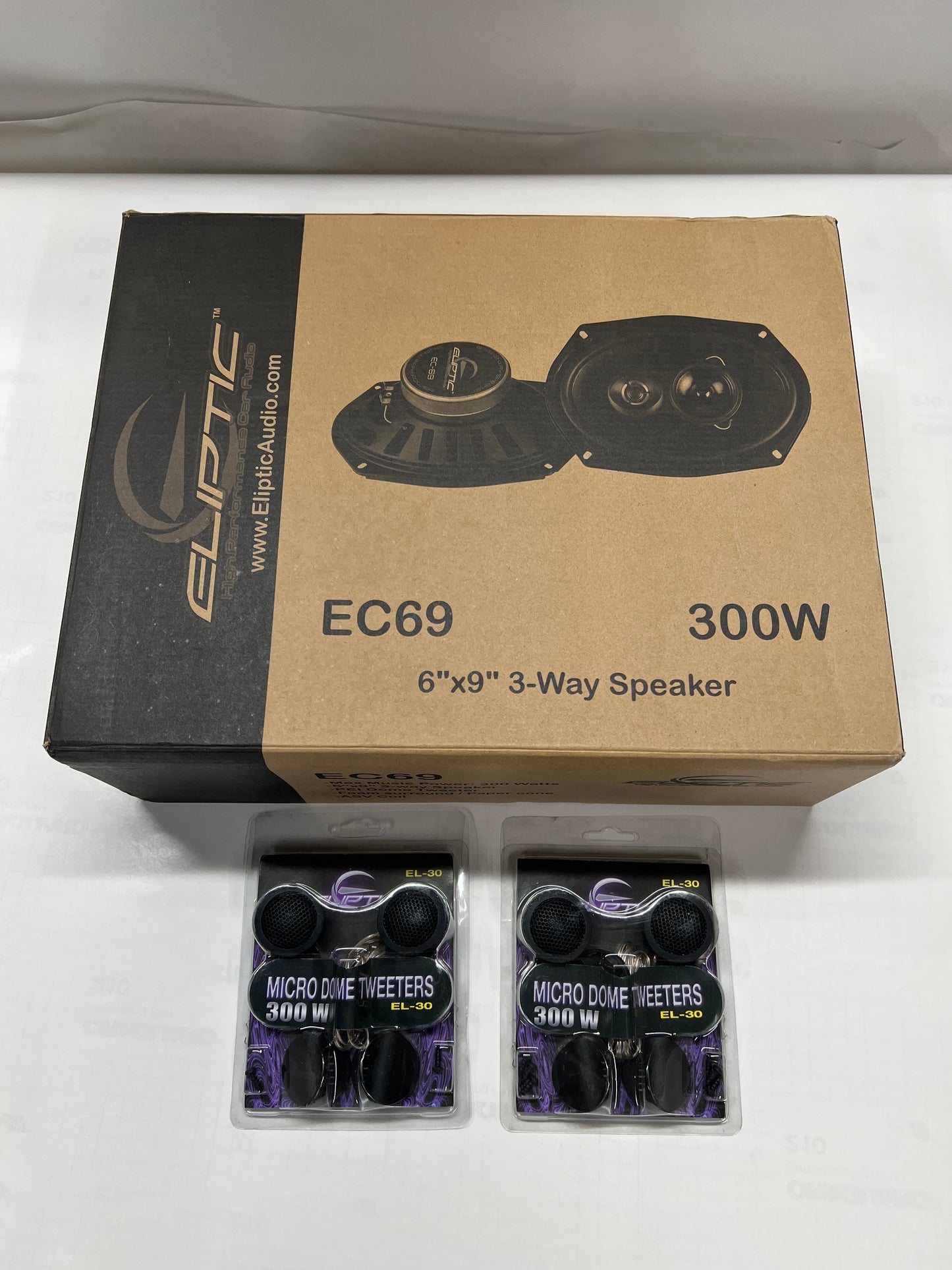 Eliptic Audio 6"x9" Speakers + 2 pairs FREE 1" micro dome tweeters.